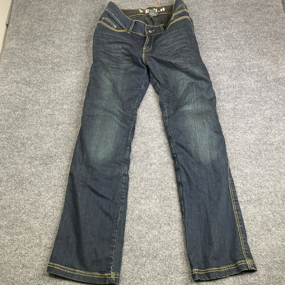 Bull-it Motorcycle Riding Jeans Dark Wash Blue Denim Size 12 30x31  Covec